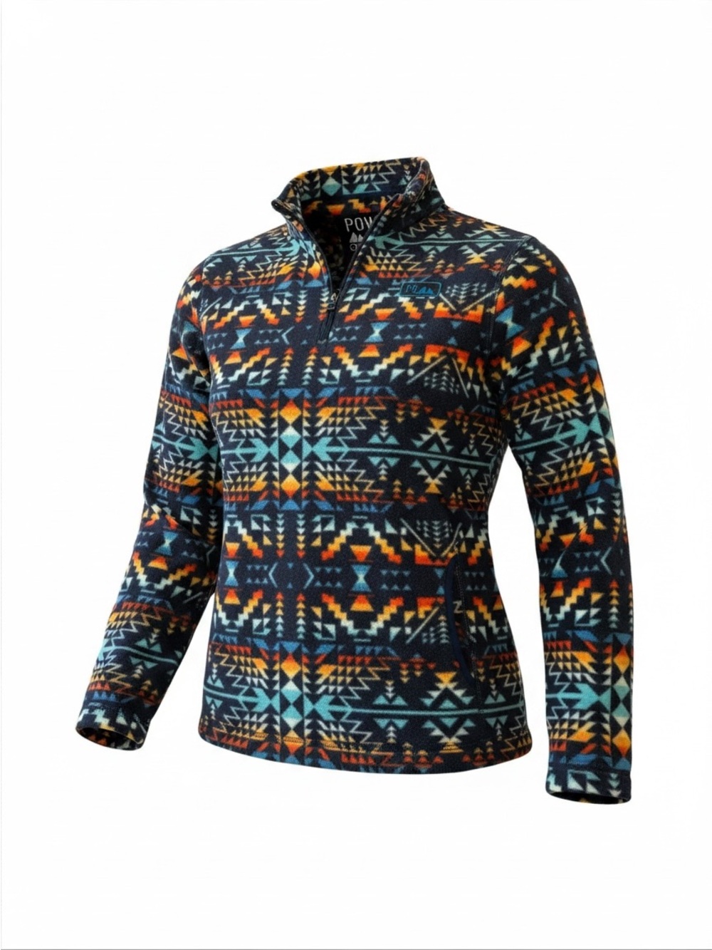 Powder River Outfitters Women's Navy Aztec Half-Zip Fleece Pullover